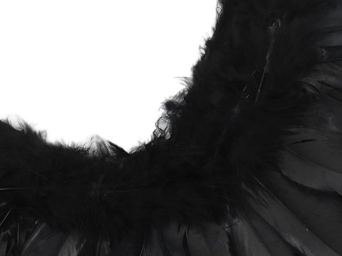 Skrzydła anioła z piór czarne strój bajkowy cosplay przebranie na halloween Skrzydła anioła z piór czarne strój bajkowy cosplay przebranie na halloween