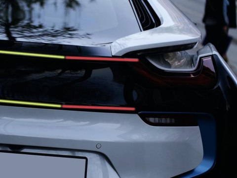 Taśma odblaskowa odblask na rower motor samochód naklejka samoprzylepna 8m Taśma odblaskowa odblask na rower motor samochód naklejka samoprzylepna 8m