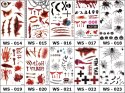 Tatuaże halloween sztuczny realistyczny zmywalny tymczasowy przebranie krew