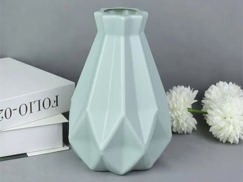 Wazon plastikowy na kwiaty nietłukący skandynawski nowoczesny 20cm flakon Wazon plastikowy na kwiaty nietłukący skandynawski nowoczesny 20cm flakon