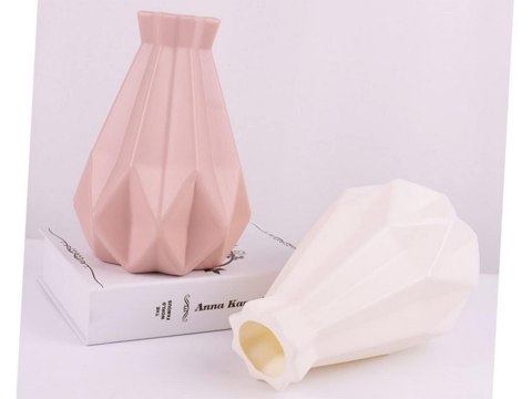 Wazon plastikowy na kwiaty nietłukący skandynawski nowoczesny 20cm flakon Wazon plastikowy na kwiaty nietłukący skandynawski nowoczesny 20cm flakon