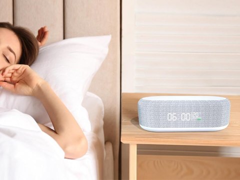 Zegar budzik cyfrowy elektroniczny termometr ładowarka indukcyjna alarm 2w1 Zegar budzik cyfrowy elektroniczny termometr ładowarka indukcyjna alarm 2w1