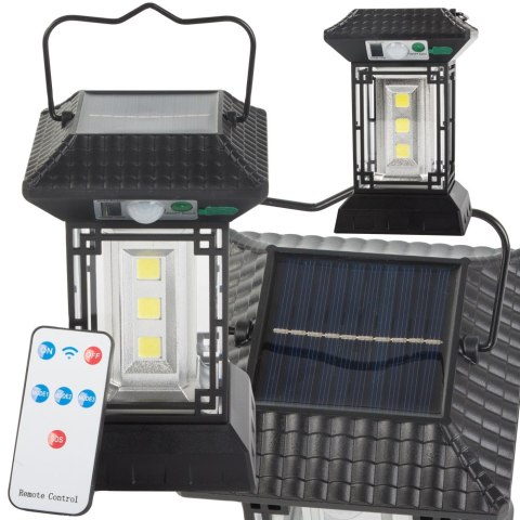 Lampa solarna z czujnikiem zmierzchu ruchu 5 trybów 60 led cob z pilotem Lampa solarna z czujnikiem zmierzchu ruchu 5 trybów 60 led cob z pilotem