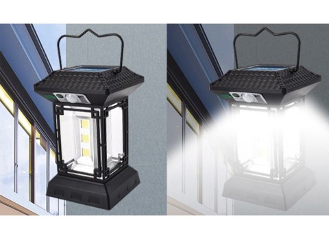 Lampa solarna z czujnikiem zmierzchu ruchu 5 trybów 60 led cob z pilotem Lampa solarna z czujnikiem zmierzchu ruchu 5 trybów 60 led cob z pilotem
