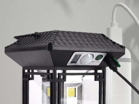 Lampa solarna z czujnikiem zmierzchu ruchu 5 trybów 60 led cob z pilotem Lampa solarna z czujnikiem zmierzchu ruchu 5 trybów 60 led cob z pilotem
