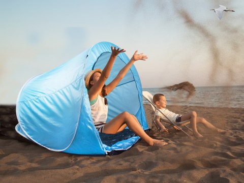 Namiot plażowy duży zamykany pop-up samorozkładający z pokrowcem uv Namiot plażowy duży zamykany pop-up samorozkładający z pokrowcem uv