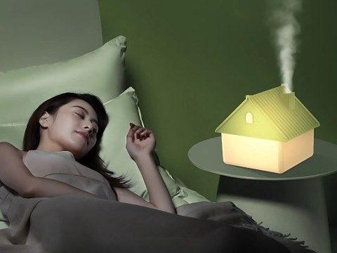 Nawilżacz dyfuzor powietrza aromaterapia jonizator domek usb duży 1l Nawilżacz dyfuzor powietrza aromaterapia jonizator domek usb duży 1l