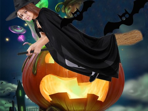 Peleryna halloween czarny płaszcz z kapturem przebranie strój dla dziecka Peleryna halloween czarny płaszcz z kapturem przebranie strój dla dziecka