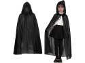 Peleryna halloween czarny płaszcz z kapturem przebranie strój dla dziecka