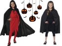 Peleryna halloween czarny płaszcz z kapturem przebranie strój dla dziecka
