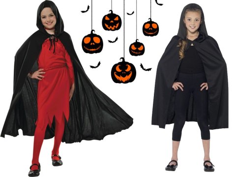 Peleryna halloween czarny płaszcz z kapturem przebranie strój dla dziecka Peleryna halloween czarny płaszcz z kapturem przebranie strój dla dziecka