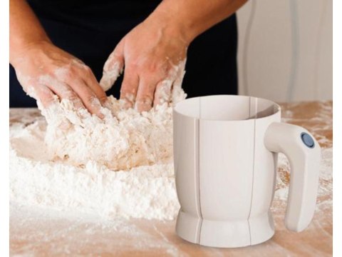 Sitko do przesiewania mąki przesiewacz kuchenny cedzak elektryczny pojemny Sitko do przesiewania mąki przesiewacz kuchenny cedzak elektryczny pojemny