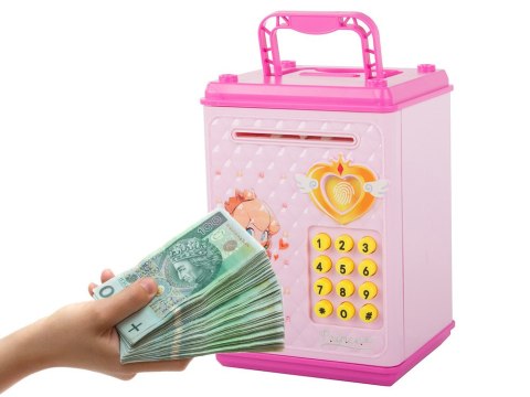 Skarbonka sejf bankomat na kod dostępu banknoty monety pieniądze kod pin Skarbonka sejf bankomat na kod dostępu banknoty monety pieniądze kod pin