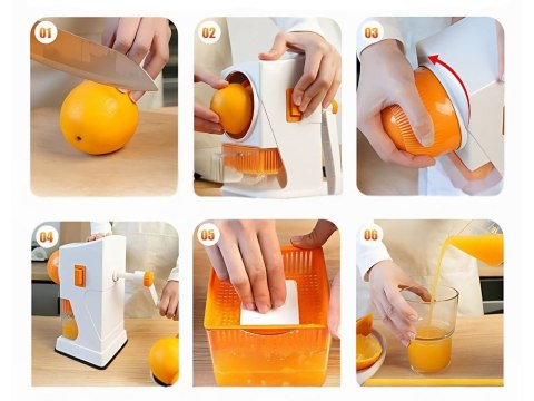 Wyciskarka do soku z pomarańczy cytrusów owoców wyciskacz 500ml ręczna Wyciskarka do soku z pomarańczy cytrusów owoców wyciskacz 500ml ręczna