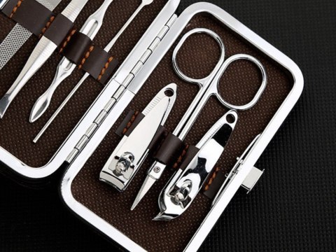 Zestaw do paznokci przybornik manicure pedicure etui cążki 7 elementów Zestaw do paznokci przybornik manicure pedicure etui cążki 7 elementów