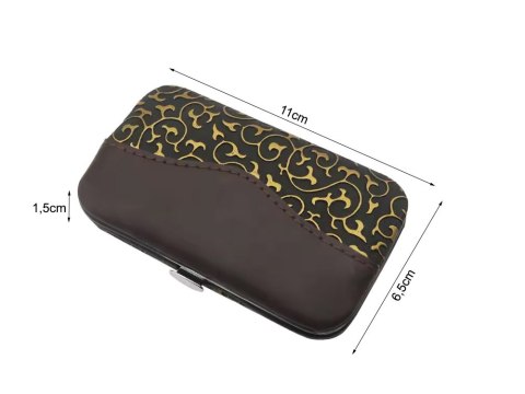 Zestaw do paznokci przybornik manicure pedicure etui cążki 7 elementów Zestaw do paznokci przybornik manicure pedicure etui cążki 7 elementów