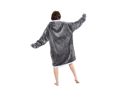 Bluza ciepła koc oversize xxl 2w1 gruba futrzak miękka z kapturem szlafrok Bluza ciepła koc oversize xxl 2w1 gruba futrzak miękka z kapturem szlafrok