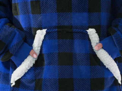 Bluza ciepła koc oversize xxl 2w1 gruba futrzak miękka z kapturem szlafrok Bluza ciepła koc oversize xxl 2w1 gruba futrzak miękka z kapturem szlafrok