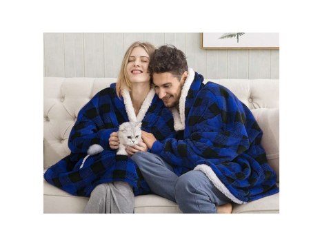 Bluza ciepła koc oversize xxl 2w1 gruba futrzak miękka z kapturem szlafrok Bluza ciepła koc oversize xxl 2w1 gruba futrzak miękka z kapturem szlafrok