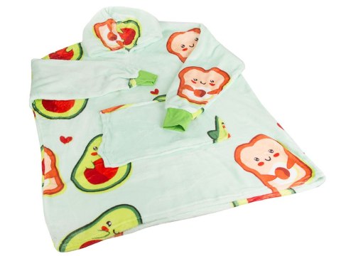 Ciepła bluza awokado koc oversize xxl 2w1 gruba futrzak miękka z kapturem Ciepła bluza awokado koc oversize xxl 2w1 gruba futrzak miękka z kapturem