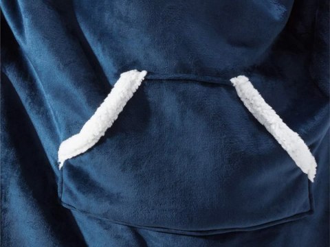 Ciepła bluza koc oversize xxl 2w1 gruba futrzak miękka z kapturem szlafrok Ciepła bluza koc oversize xxl 2w1 gruba futrzak miękka z kapturem szlafrok