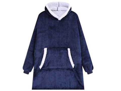 Ciepła bluza koc oversize xxl 2w1 gruba futrzak miękka z kapturem szlafrok Ciepła bluza koc oversize xxl 2w1 gruba futrzak miękka z kapturem szlafrok
