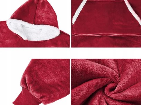 Ciepła bluza koc oversize xxl 2w1 gruba futrzak miękka z kapturem szlafrok Ciepła bluza koc oversize xxl 2w1 gruba futrzak miękka z kapturem szlafrok