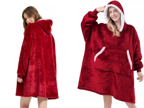 Ciepła bluza koc oversize xxl 2w1 gruba futrzak miękka z kapturem szlafrok Ciepła bluza koc oversize xxl 2w1 gruba futrzak miękka z kapturem szlafrok