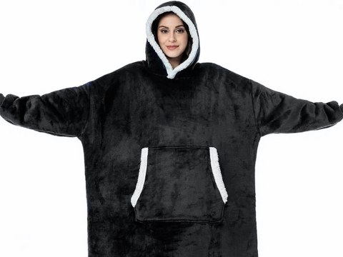 Ciepła bluza koc oversize xxl 2w1 gruba futrzak miękka z kapturem szlafrok Ciepła bluza koc oversize xxl 2w1 gruba futrzak miękka z kapturem szlafrok