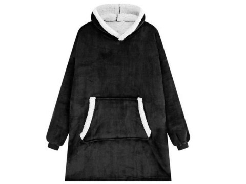 Ciepła bluza koc oversize xxl 2w1 gruba futrzak miękka z kapturem szlafrok Ciepła bluza koc oversize xxl 2w1 gruba futrzak miękka z kapturem szlafrok