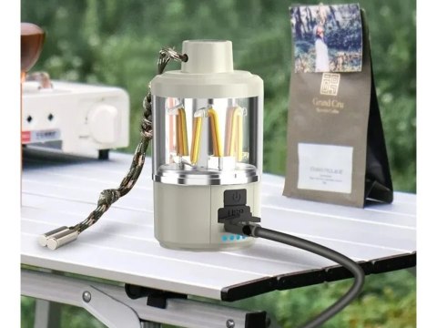 Lampa turystyczna latarka kempingowa akumulatorowa led powerbank usb biwak Lampa turystyczna latarka kempingowa akumulatorowa led powerbank usb biwak
