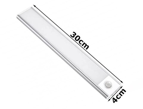 Lampka samoprzylepna listwa podszafkowa usb 30cm klips do szafy czujnik Lampka samoprzylepna listwa podszafkowa usb 30cm klips do szafy czujnik