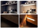 Lampka samoprzylepna listwa podszafkowa usb 30cm klips do szafy czujnik