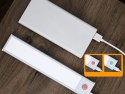 Lampka samoprzylepna listwa podszafkowa usb 30cm klips do szafy czujnik