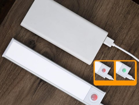 Lampka samoprzylepna listwa podszafkowa usb 30cm klips do szafy czujnik Lampka samoprzylepna listwa podszafkowa usb 30cm klips do szafy czujnik