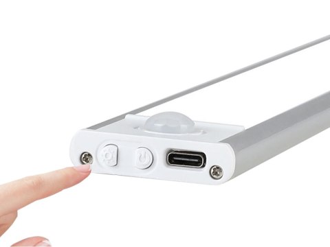 Lampka samoprzylepna listwa podszafkowa usb 30cm klips do szafy czujnik Lampka samoprzylepna listwa podszafkowa usb 30cm klips do szafy czujnik