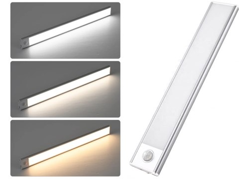 Lampka samoprzylepna listwa podszafkowa usb 30cm klips do szafy czujnik Lampka samoprzylepna listwa podszafkowa usb 30cm klips do szafy czujnik