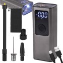 Pompka akumulatorowa do roweru samochodu kompresor elektryczny 10 bar lcd
