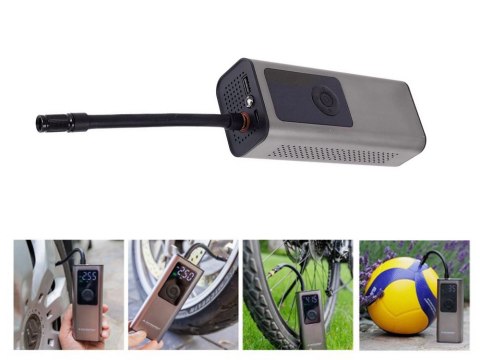 Pompka akumulatorowa do roweru samochodu kompresor elektryczny 10 bar lcd Pompka akumulatorowa do roweru samochodu kompresor elektryczny 10 bar lcd