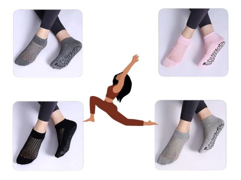 Skarpetki stopki antypoślizgowe bawełniane oddychające do jogi yoga 36-40 Skarpetki stopki antypoślizgowe bawełniane oddychające do jogi yoga 36-40
