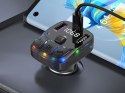 Transmiter fm mp3 estaw głośnomówiący 2xusb + usb c bluetooth 5.3 lcd 12v