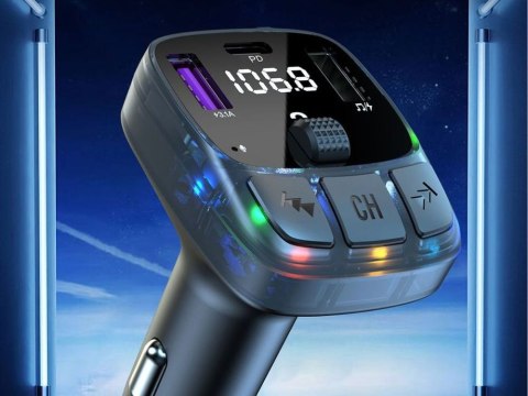Transmiter fm mp3 estaw głośnomówiący 2xusb + usb c bluetooth 5.3 lcd 12v Transmiter fm mp3 estaw głośnomówiący 2xusb + usb c bluetooth 5.3 lcd 12v