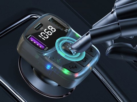 Transmiter samochodowy fm mp3/wma 2xusb + usb c bluetooth 5.3 led qc 3.0 Transmiter samochodowy fm mp3/wma 2xusb + usb c bluetooth 5.3 led qc 3.0