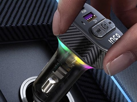 Transmiter samochodowy fm mp3/wma usb a+usb c 30w bluetooth 5.3 led qc 3.0 Transmiter samochodowy fm mp3/wma usb a+usb c 30w bluetooth 5.3 led qc 3.0