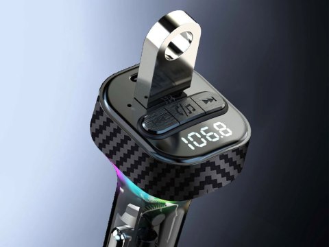 Transmiter samochodowy fm mp3/wma usb a+usb c 30w bluetooth 5.3 led qc 3.0 Transmiter samochodowy fm mp3/wma usb a+usb c 30w bluetooth 5.3 led qc 3.0