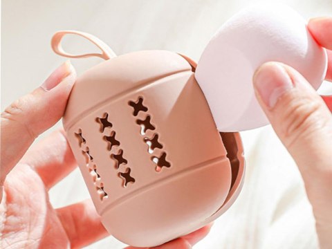 Držák houbičky na make-up silikonový závěsný zásobník na kosmetiku Držák houbičky na make-up silikonový závěsný zásobník na kosmetiku