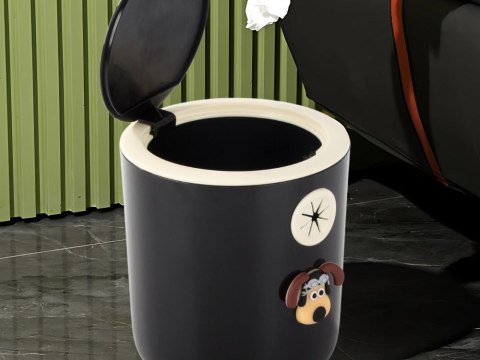 Mini kosz na śmieci piesek do pokoju dziecęcego 2l na klik mały poręczny Mini kosz na śmieci piesek do pokoju dziecęcego 2l na klik mały poręczny