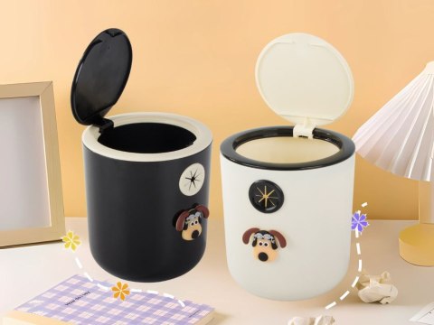 Mini kosz na śmieci piesek do pokoju dziecęcego 2l na klik mały poręczny Mini kosz na śmieci piesek do pokoju dziecęcego 2l na klik mały poręczny