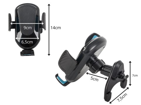 Mocny uchwyt samochodowy holder na telefon kratka nawiewu 360° regulowany Mocny uchwyt samochodowy holder na telefon kratka nawiewu 360° regulowany