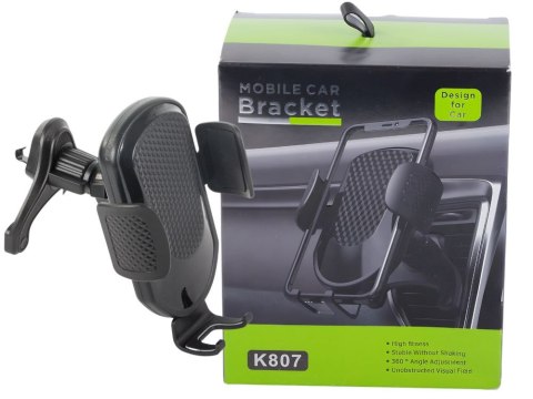Mocny uchwyt samochodowy holder na telefon kratka nawiewu 360° regulowany Mocny uchwyt samochodowy holder na telefon kratka nawiewu 360° regulowany